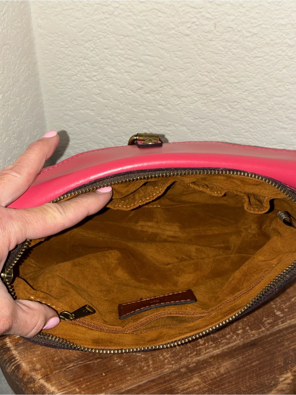 Patricia Nash Strawberry Pink Avellino Crossbody Handbag - Picture 9 of 10
